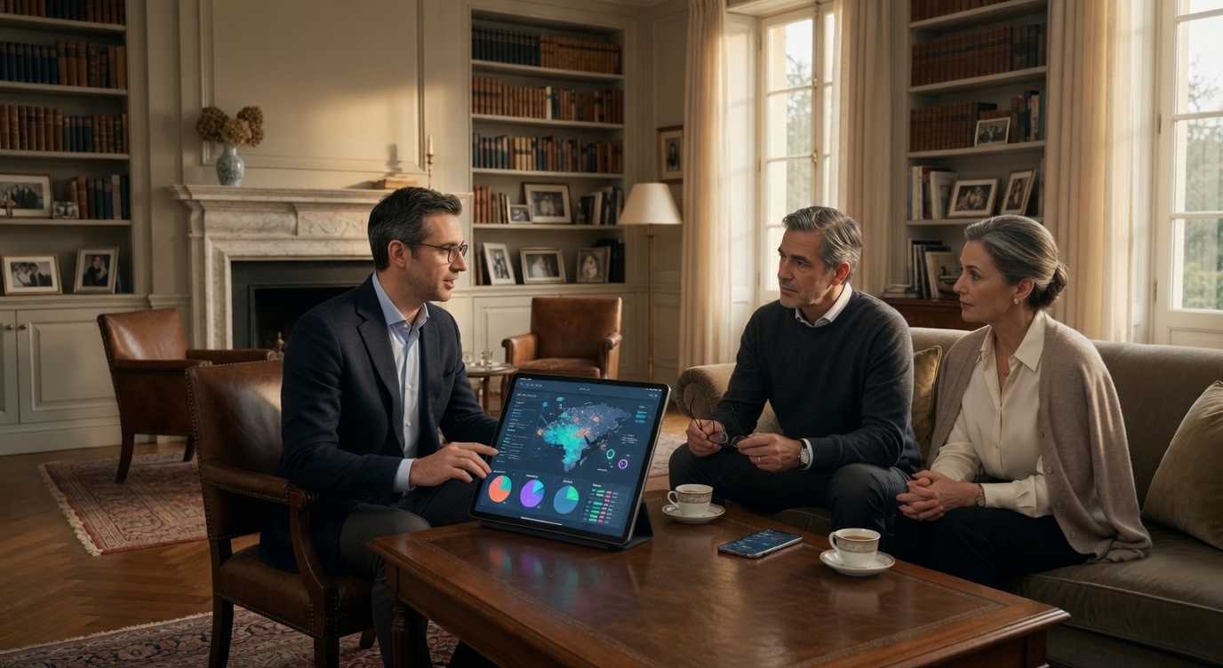 Trusted Sales Adviser in a high-trust meeting with clients